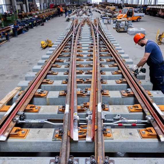 Arbeit an Zugweichen