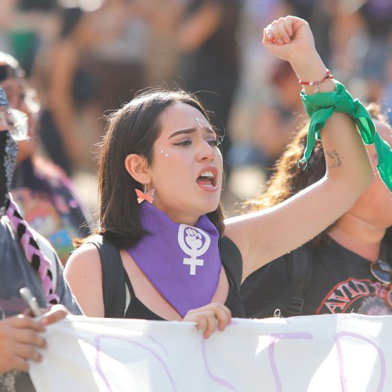 Kundgebung zum Weltfrauentag am 8. März 2023 in Santiago de Chile