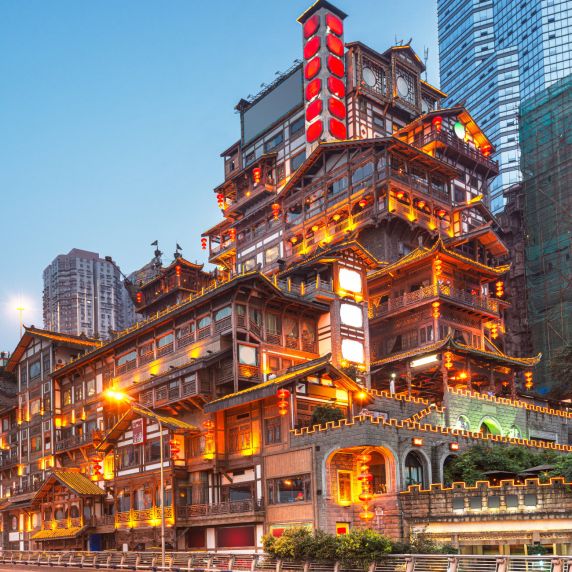 Chongqings Stadtansichten sind unverwechselbar.  