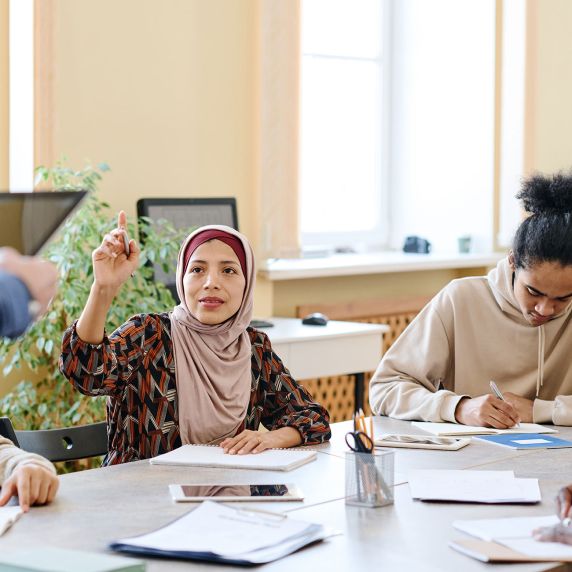 Flüchtlinge lernen Deutsch
