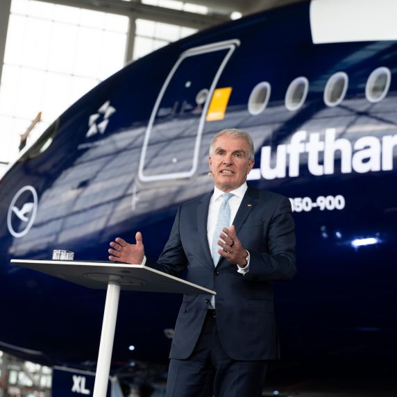 Lufthansa-Chef Carsten Spohr beim Festakt zum hundertjährigen Bestehen des Unternehmens