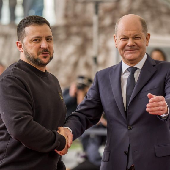 Bundeskanzler Scholz und Präsident Selenskyj  