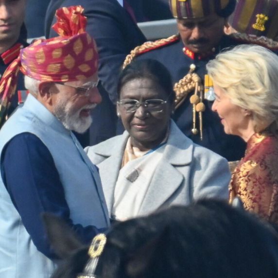 EU-Kommissionspräsidentin Ursula von der Leyen und Indiens Premierminister Narendra Modi