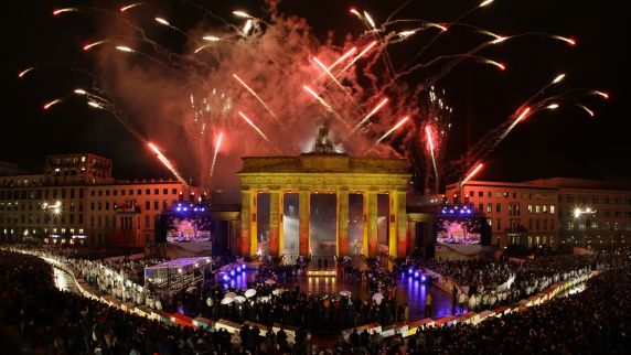 Feier anlässlich der Fall der Mauer am Brandenburger Tor