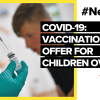 Vaccination offer for children over 12 years