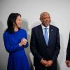 Annalena Baerbock, Nangolo Mbumba und Olaf Scholz 