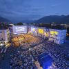 Blick auf die Piazza Grande beim Filmfestival Locarno.