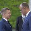 Ungarns Ministerpräsident Peter Magyar (l.) und Bundeskanzler Friedrich Merz in Berlin