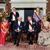 Bundespräsident Steinmeier (3.v.l.) und seine Frau Elke Büdenbender (1.v.l.) beim Staatsbesuch in den Niederlanden