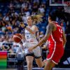 Bereit für die Basketball-WM: Marie Gülich, Kapitänin der deutschen Nationalmannschaft, im Vorbereitungsspiel gegen die Türkei 