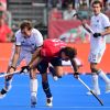 Spielszene im Finale Deutschland gegen Spanien der Hockey-WM 2026