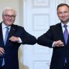 Fröhliche Präsidenten: Frank-Walter Steinmeier (l.) und Andrzej Duda.