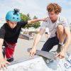 Skateboard fahren in einem deutsch-polnischen Jugendprojekt