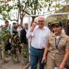 Steinmeier mit Leiterin Stephanie Pauwels auf der Isla Grande: Hier kam Alexander von Humboldt am 30.3.1801 vorbei