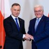 Bundespräsident Steinmeier begrüßt Präsident Duda in Berlin.