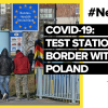 Queue at Corona test station on border with Poland