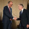 Friedrich Merz (l.) und Mark Carney