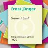 100 gute Bücher - In Stahlgewittern von Ernst Jünger