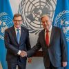 Außenminister Johann Wadephul (l) und UN-Generalsekretär António Guterres