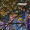 Graffiti auf der ehemaligen US-amerikanischen Abhöranlage auf dem Teufelsberg. 
