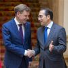 Johann Wadephul (l.) und Spaniens Außenminister Jose Manuel Albares Bueno in Madrid