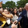 Bundespräsident Steinmeier beim Sommerempfang der Stipendiaten. 