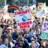 Fridays for Future: Aktivisten demonstrieren beim Klimastreik. 