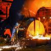 Arbeit am Hochofen bei Thyssenkrupp 