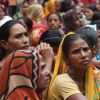 Arbeiterinnen in Indien protestieren für bessere Bedingungen. 