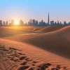 In der Wüste der Vereinigten Arabische Emirate soll durch Solarparks Regen entstehen. 