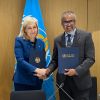 Gesundheitsministerin Warken und WHO-Chef Ghebreyesus