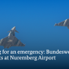 Preparing for an emergency: Bundeswehr fighter jets at Nuremberg Airport