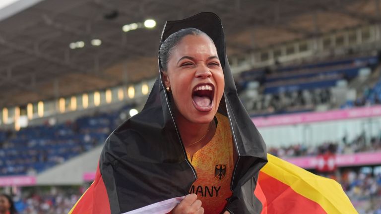 Yemisi Mabry bei der Leichtathletik-EM in Birmingham