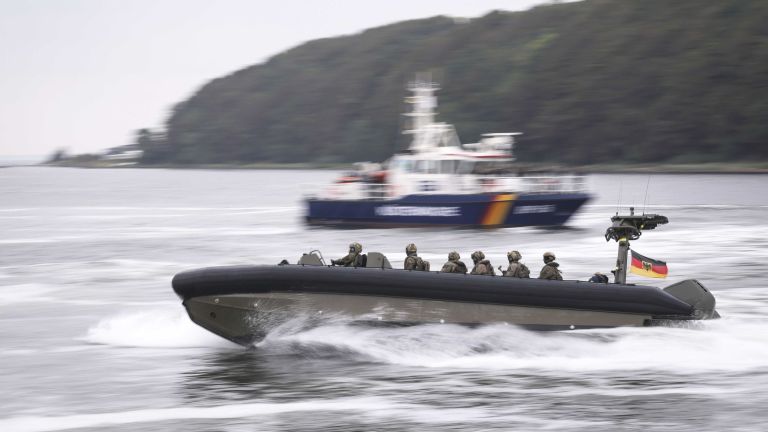 Im Rahmen der Konferenz demonstrierte die Bundespolizei ihre Einsatzfähigkeit. 