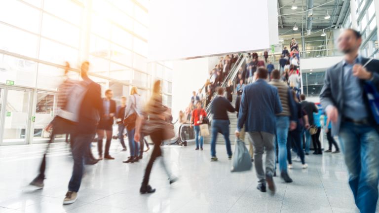 Personenströme auf einer Messe
