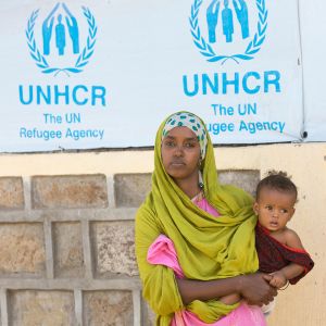 Neuankommende Fluechtlinge im Registration Center Kakuma, Kenia