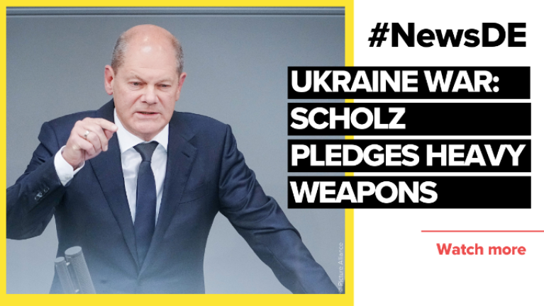 Scholz pledges more heavy weapons 