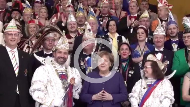 Merkel beim Karneval