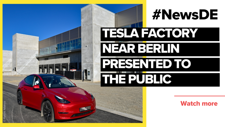 Tesla factory near Berlin presents itself to the public