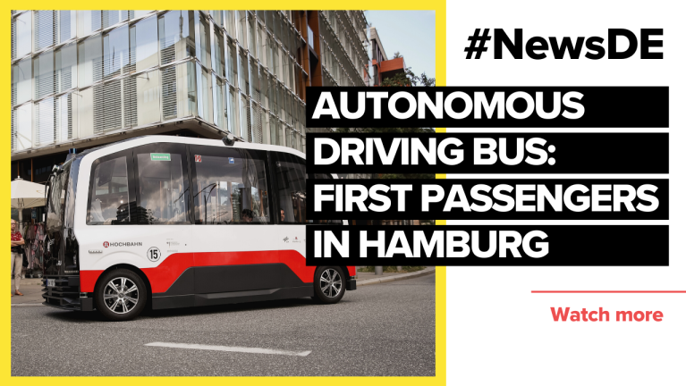 Autonomous bus: First passengers in Hamburg
