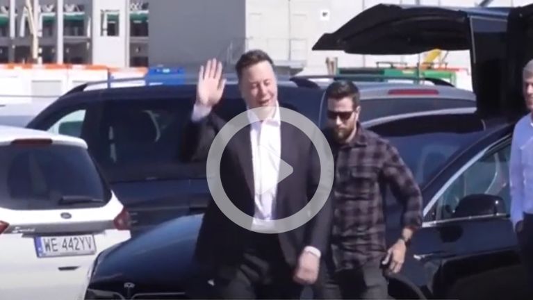 Elon Musk visits planned Tesla factory near Berlin