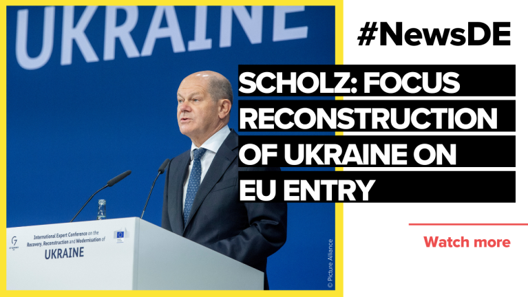 Chancellor Olaf Scholz wants to focus the reconstruction of Ukraine entirely on the country's EU membership. The prospect of accession should also be understood as a signal to private investors.