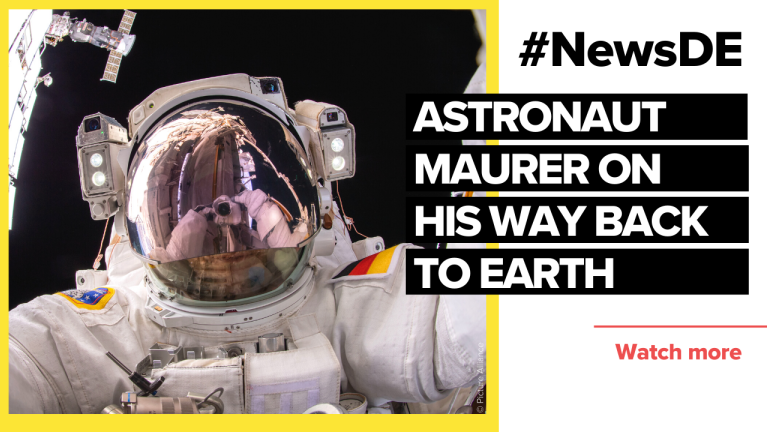 German Astronaut Maurer on his way back to Earth