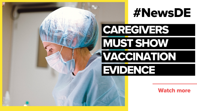 Partial vaccination requirement: caregivers must show evidence