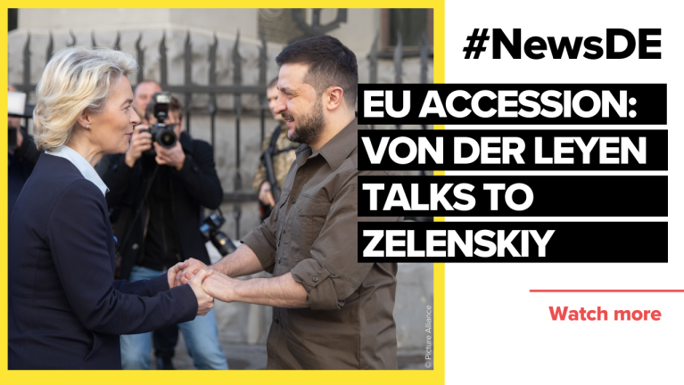 EU accession: von der Leyen talks to Zelenskiy in Kyiv 
