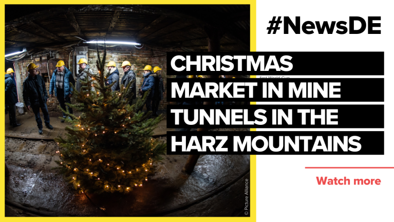 Magical Christmas market in mine tunnels in the Harz Mountains