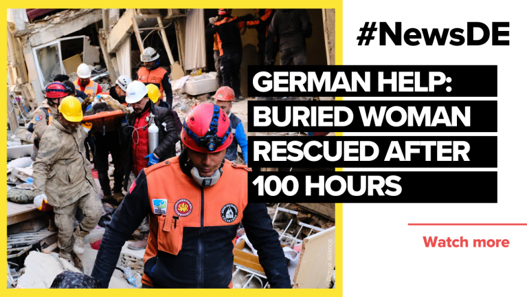 German help: Buried woman rescued after 100 hours