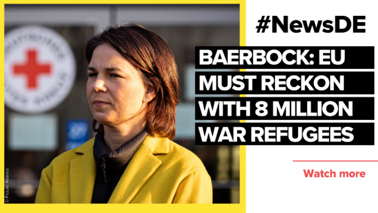Baerbock: EU must reckon with eight million war refugees