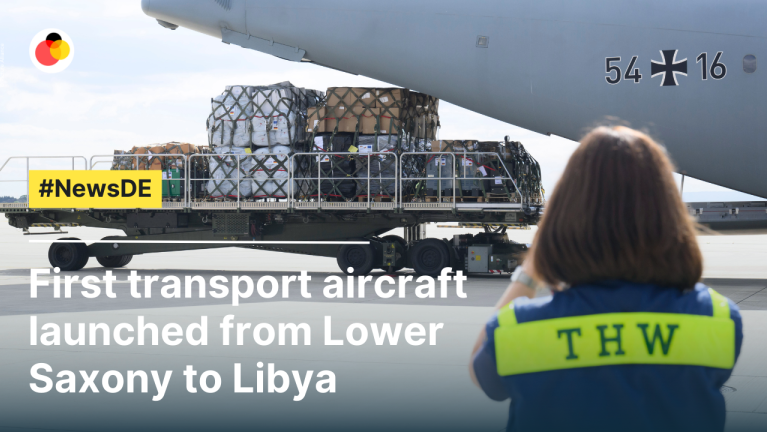 First transport aircraft launched from Lower Saxony to Libya 