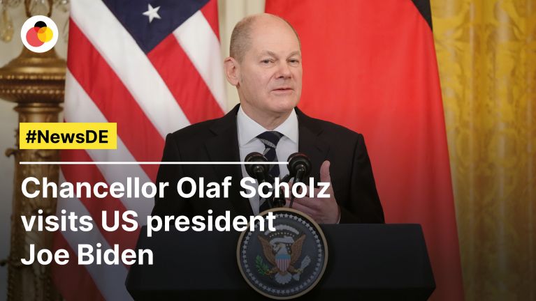 Chancellor Olaf Scholz visits US president Joe Biden